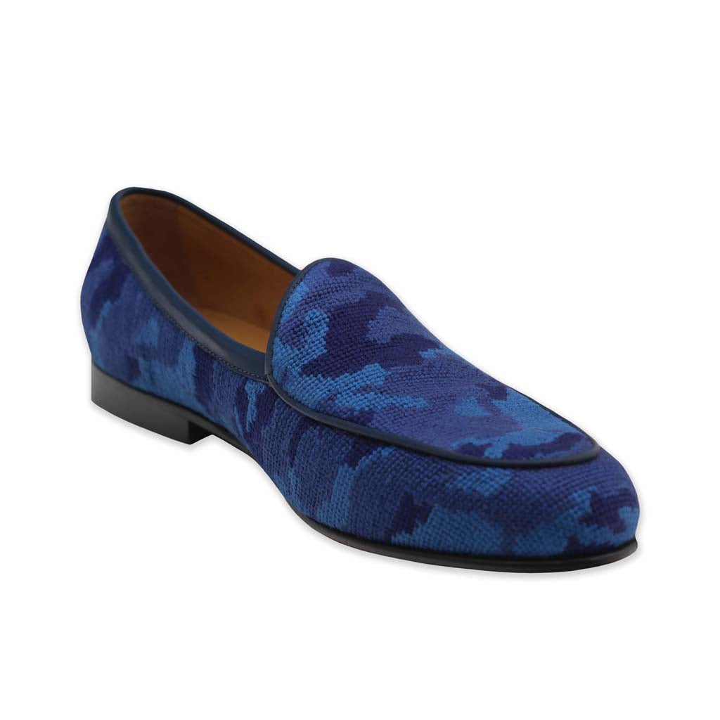 Navy Camo Belgian Loafers Size 8.5 / Navy at Smathers and Branson