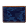 Navy Camo Needlepoint Credit Card Wallet by Smathers & Branson - Country Club Prep