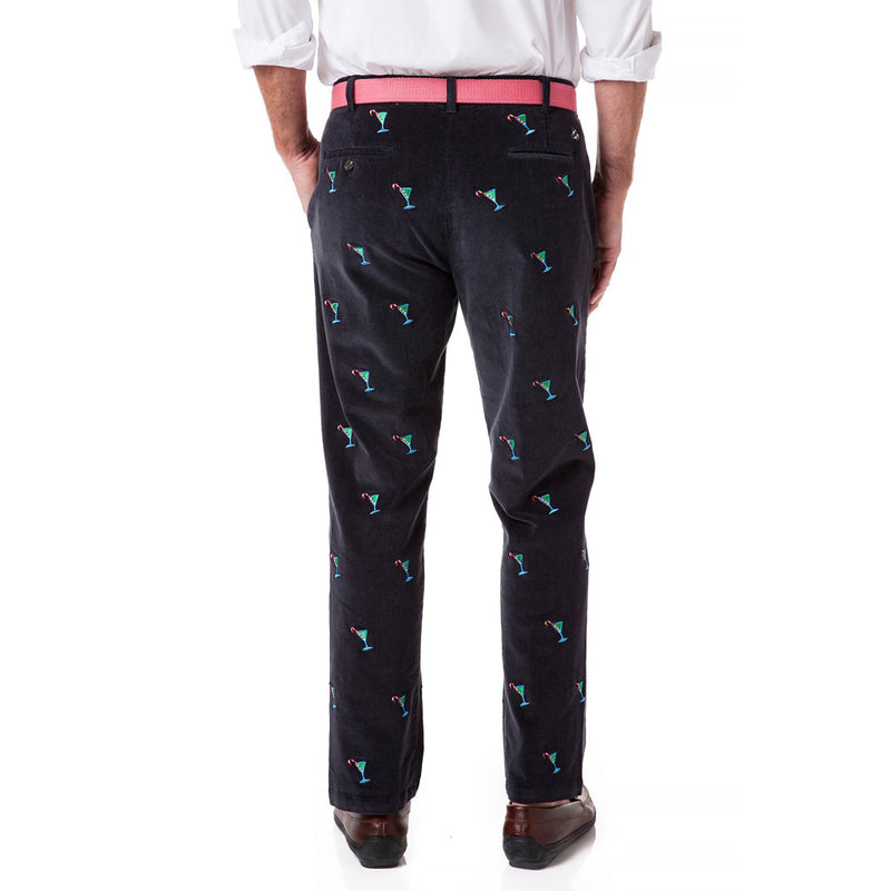 Martini Candy Cane Beachcomber Corduroy Pant by Castaway Clothing - Country Club Prep