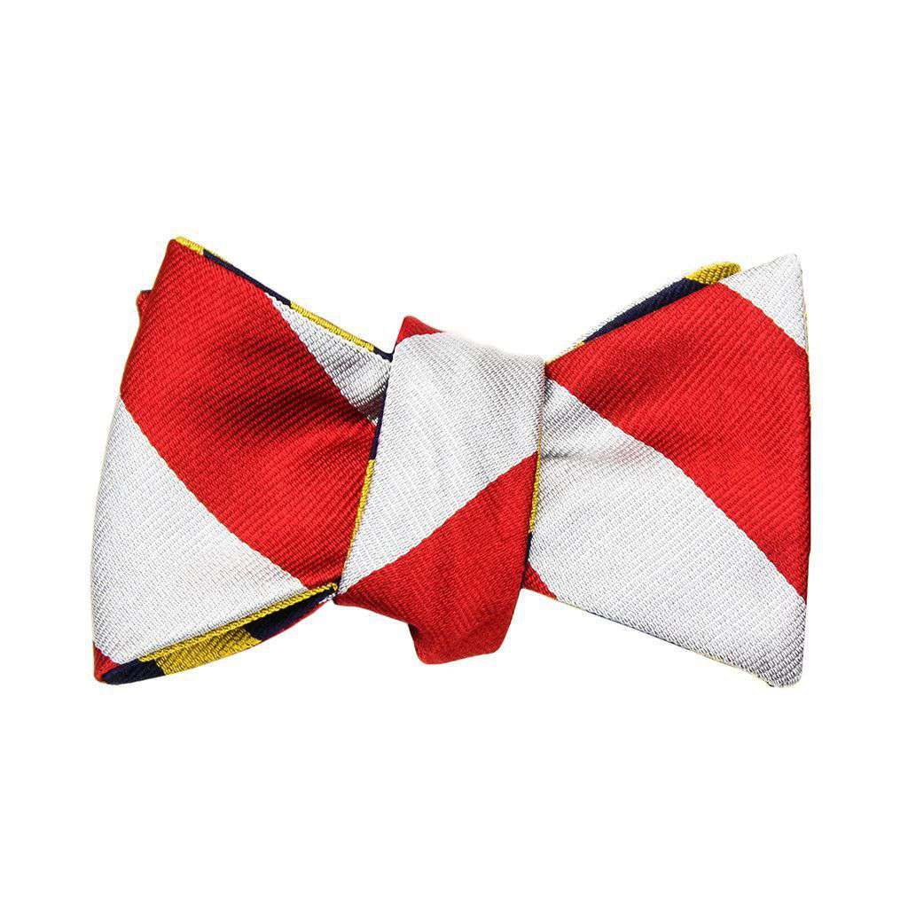 Gold/Navy and Red/Silver Bow Tie by Social Primer - Country Club Prep