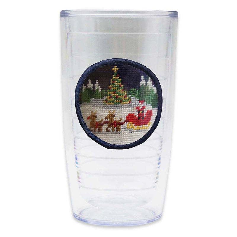 North Pole Needlepoint Tumbler by Smathers & Branson - Country Club Prep