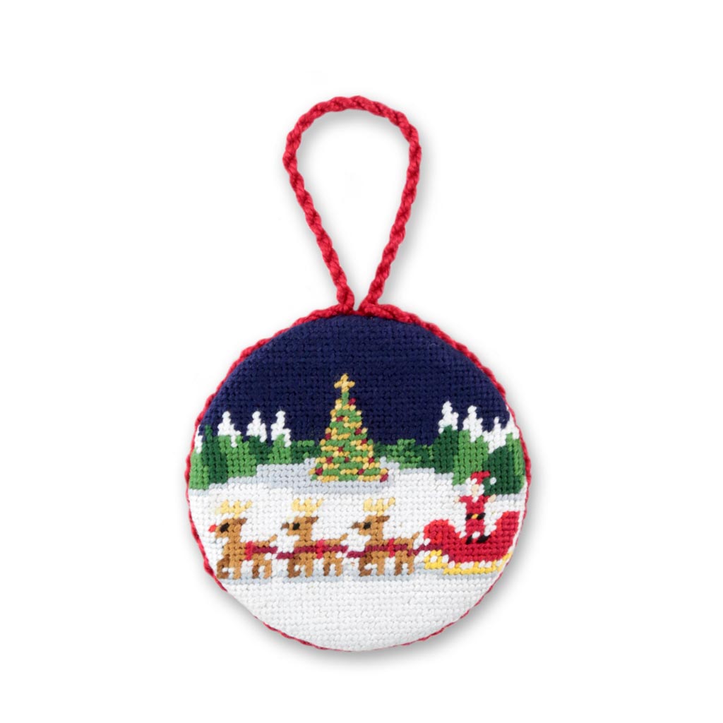 North Pole Needlepoint Ornament by Smathers & Branson - Country Club Prep