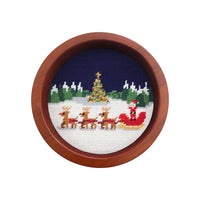 North Pole Needlepoint Wine Bottle Coaster by Smathers & Branson - Country Club Prep