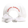 North Carolina Seersucker Bow Hat in White with Red by Lauren James - Country Club Prep