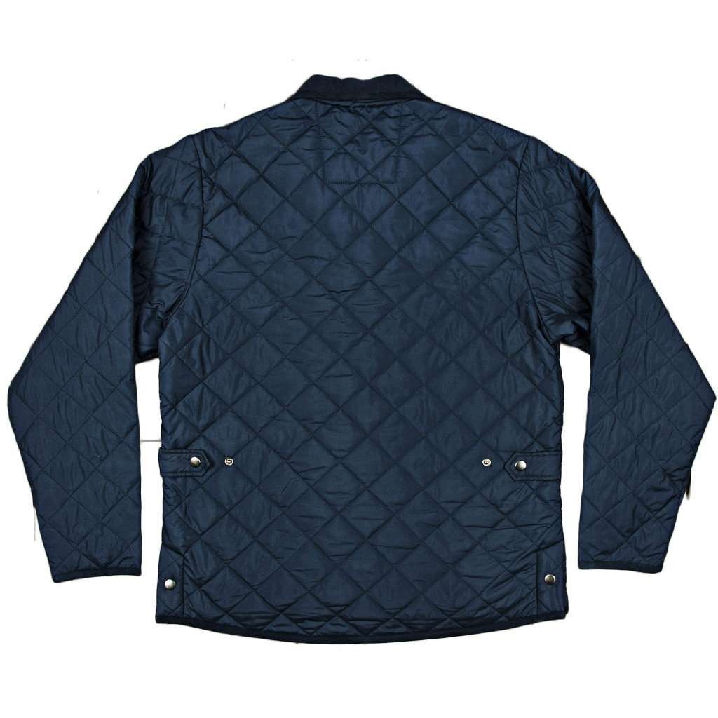 Marshall Quilted Jacket in Navy by Southern Marsh - Country Club Prep