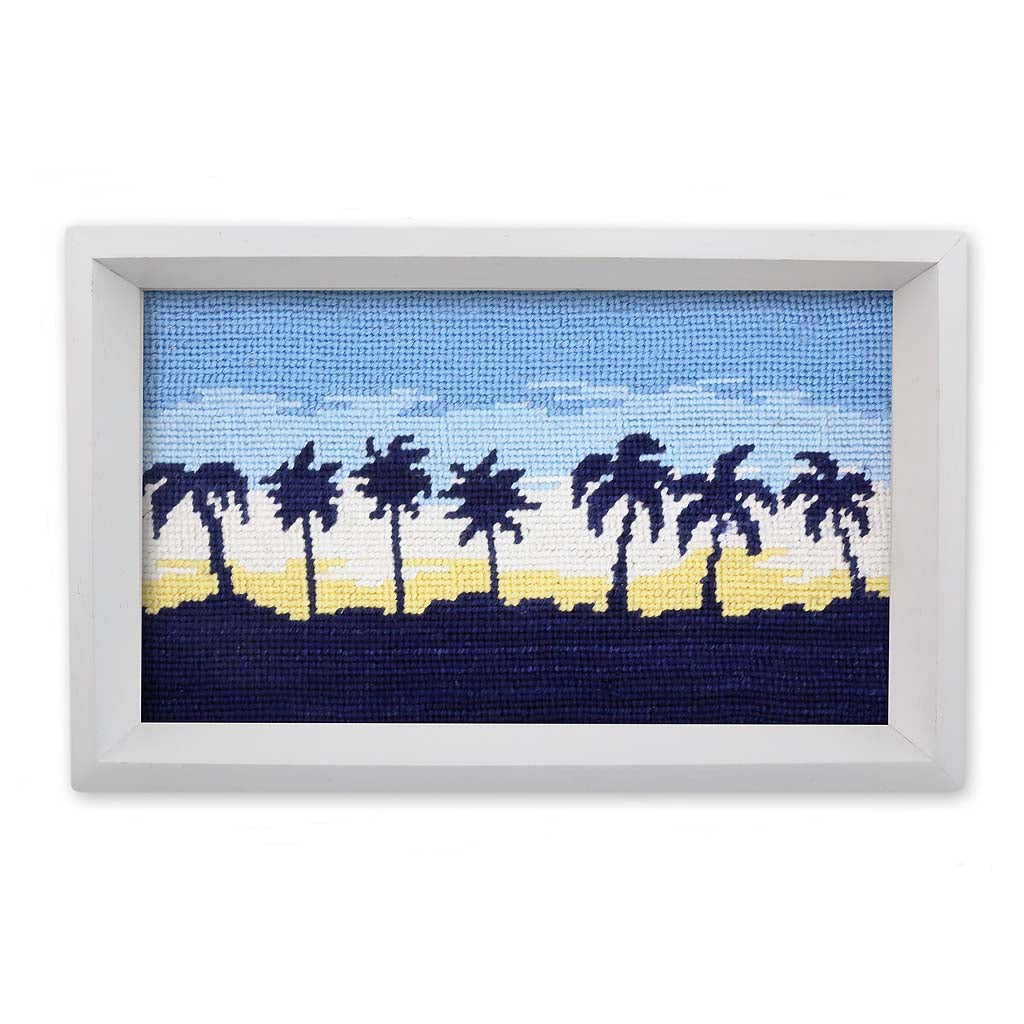 Oasis Needlepoint Valet Tray by Smathers & Branson - Country Club Prep
