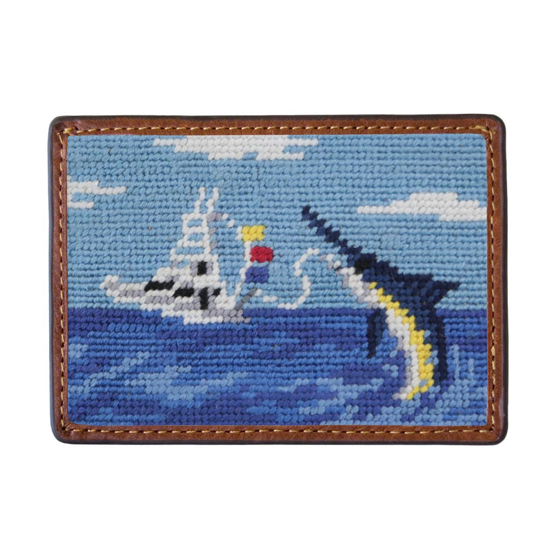 Offshore Fishing Needlepoint Credit Card Wallet by Smathers & Branson - Country Club Prep