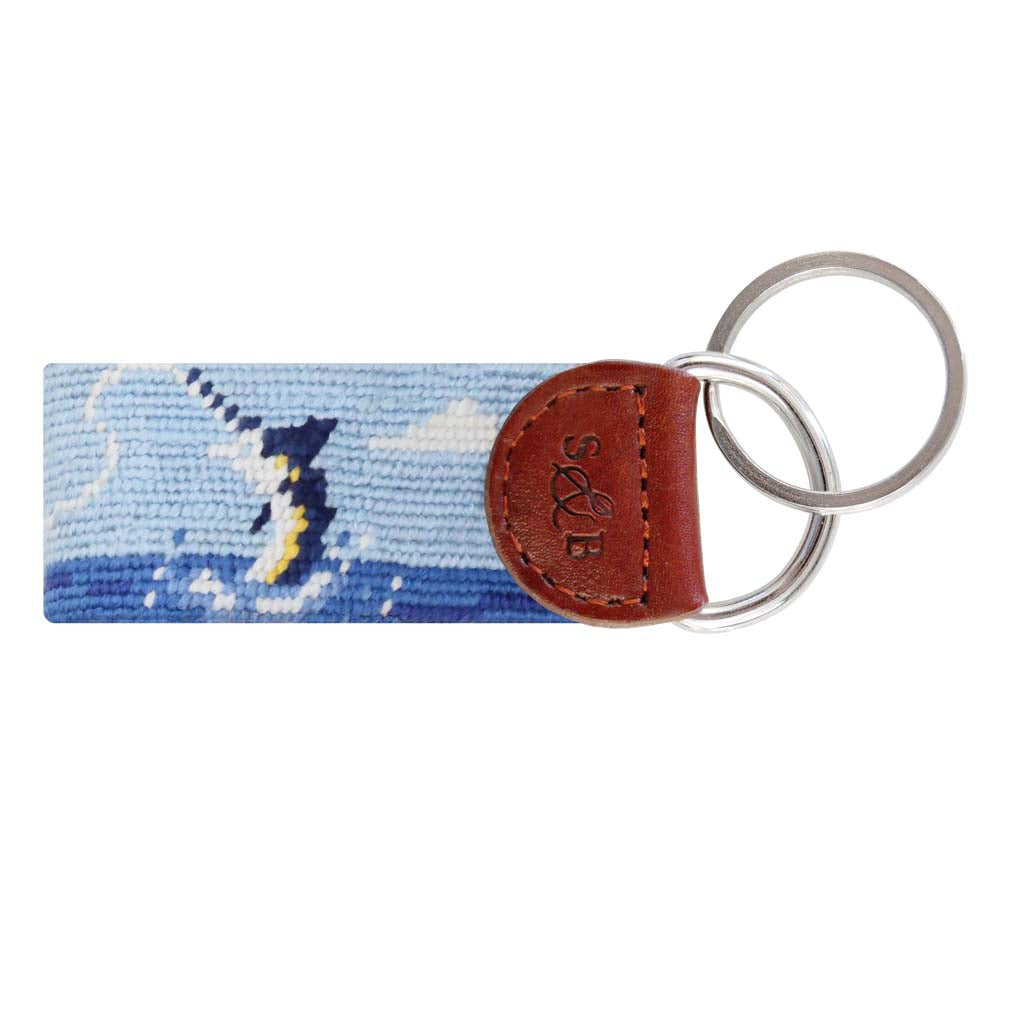 Offshore Fishing Needlepoint Key Fob by Smathers & Branson - Country Club Prep
