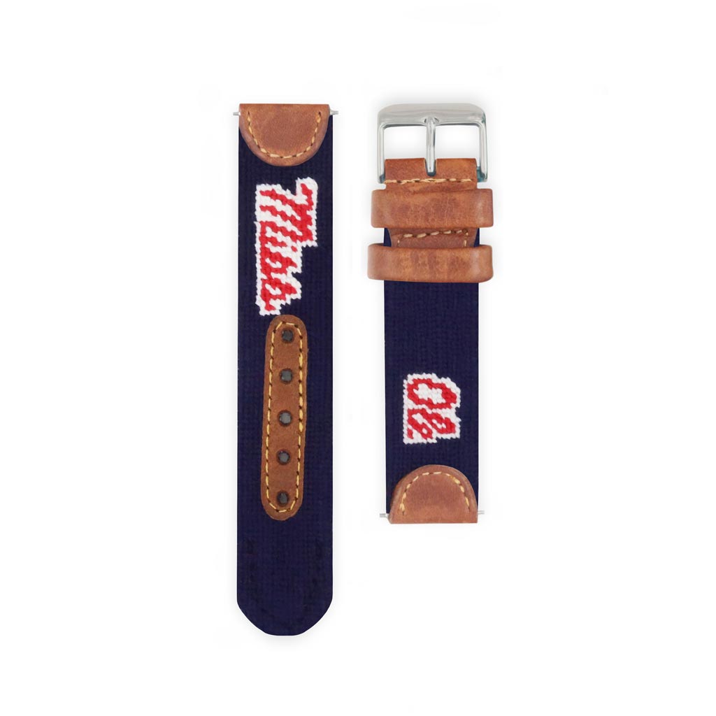 Ole Miss Needlepoint Watch by Smathers & Branson - Country Club Prep