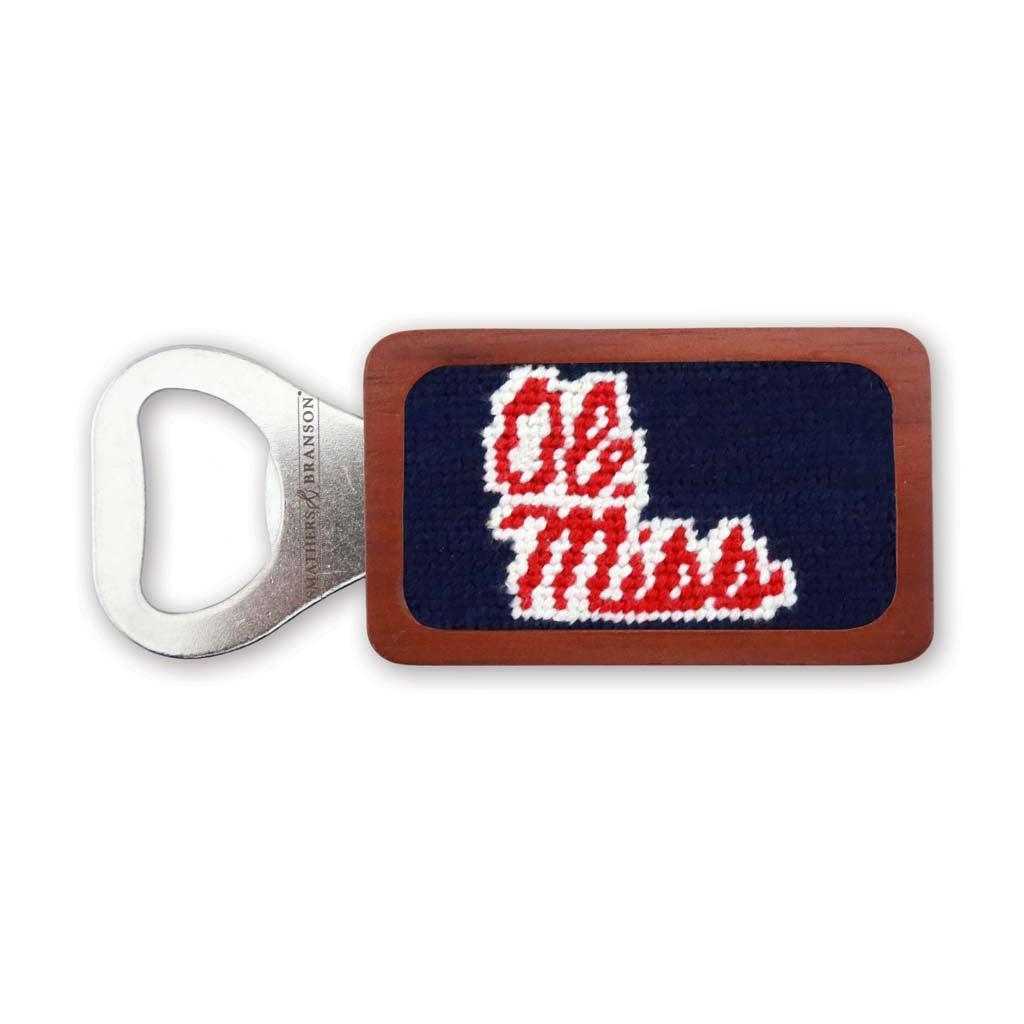 Ole Miss Needlepoint Bottle Opener by Smathers & Branson - Country Club Prep