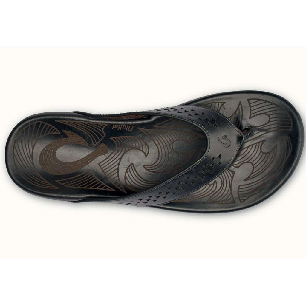 OluKai Kohana leather sandals for men in black Size 14 OluKai Ohana Sandals | Men main image 3