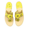 Exclusive Ostrich in Yellow and Gold Jack Sandals by Jack Rogers - Country Club Prep