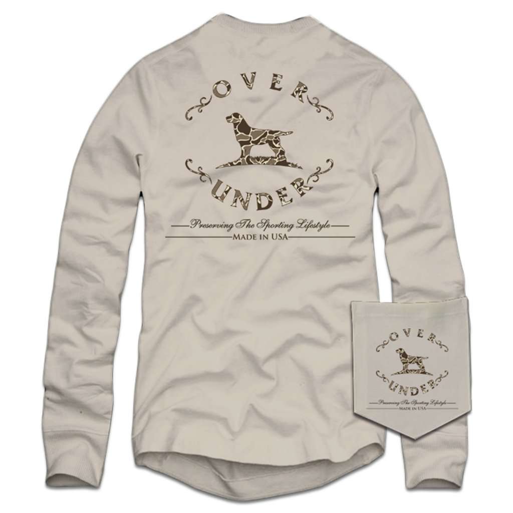 Long Sleeve Duck Camo T-Shirt in Oyster by Over Under Clothing - Country Club Prep