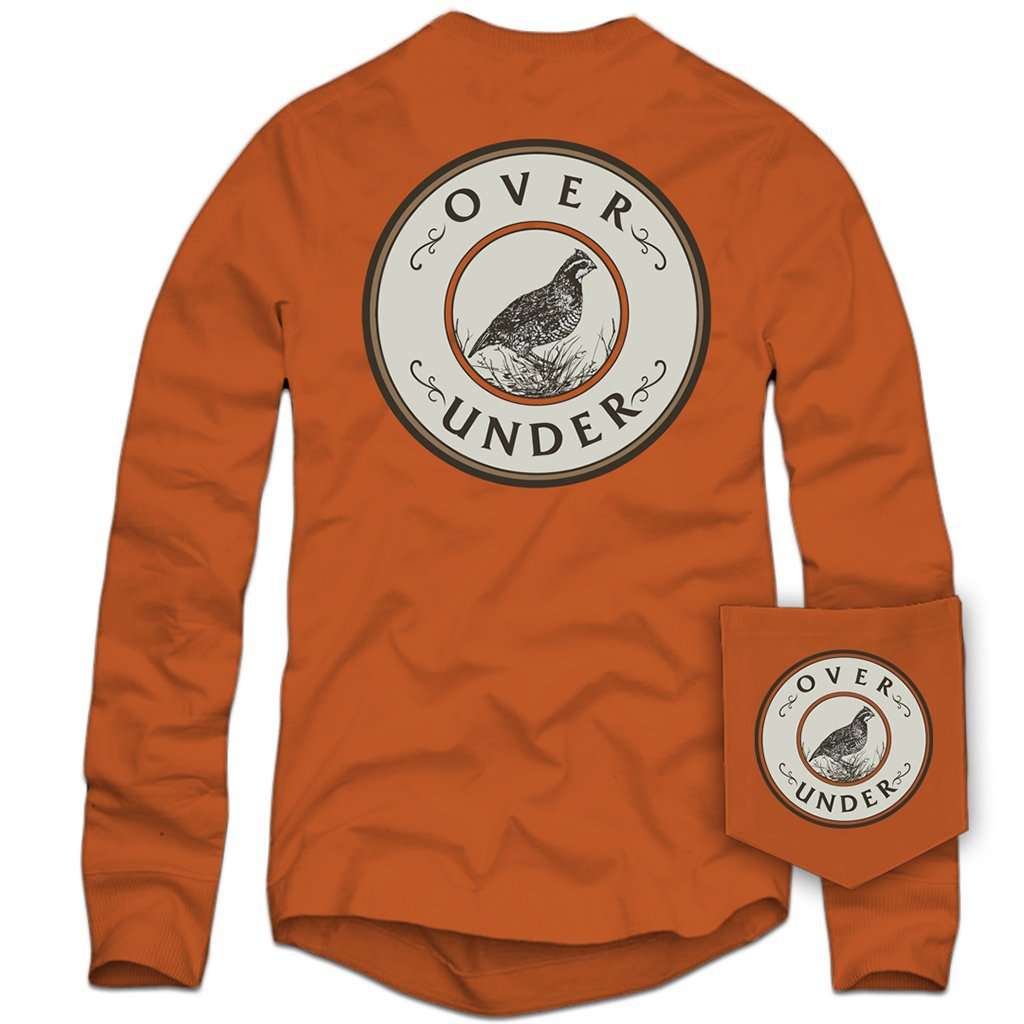 Long Sleeve Quail Shoot Tee in Orange by Over Under Clothing - Country Club Prep