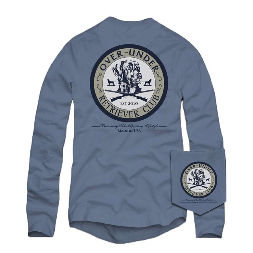 Over Under Clothing Long Sleeve Retriever Club T-Shirt in Slate ...