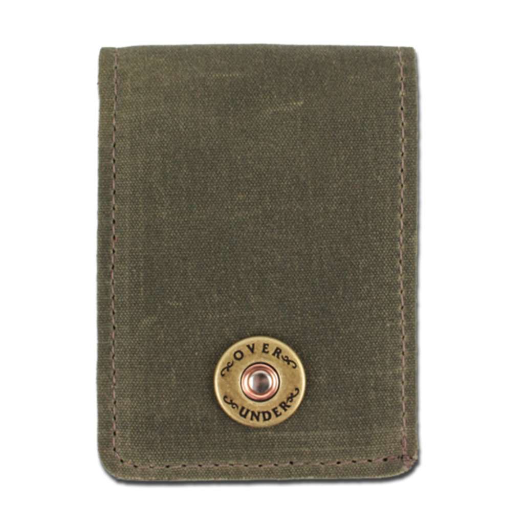 The Waxed Canvas Bifold Wallet in Olive by Over Under Clothing - Country Club Prep