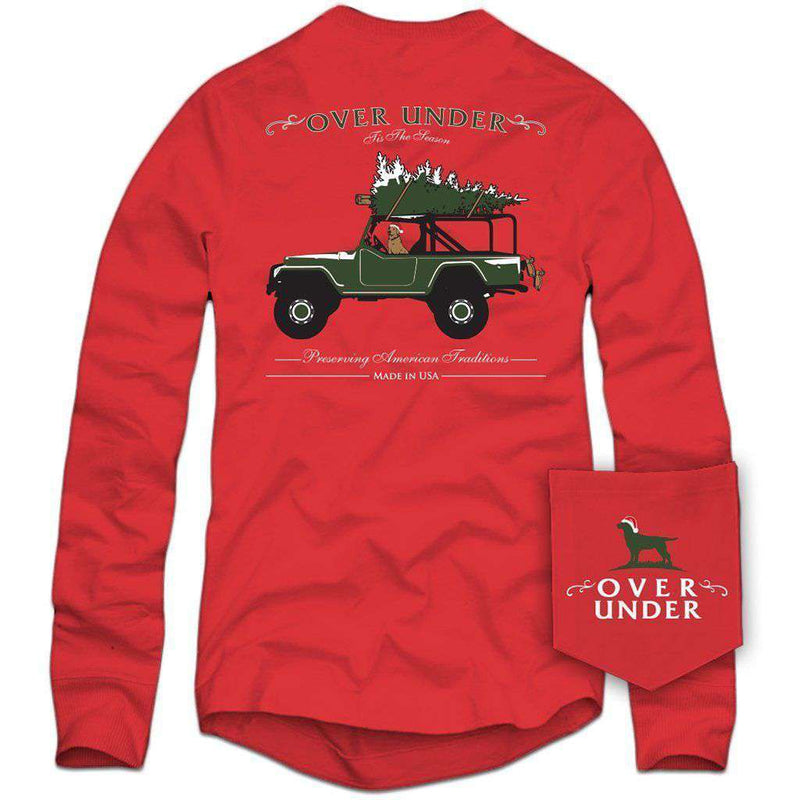 Tis the Season Long Sleeve Tee in Red by Over Under Clothing - Country Club Prep