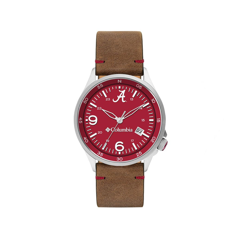 Alabama Canyon Ridge 3-Hand Date Saddle Leather Watch by Columbia Sportswear - Country Club Prep