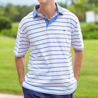 Marina Bay Stripe Polo by Southern Marsh - Country Club Prep