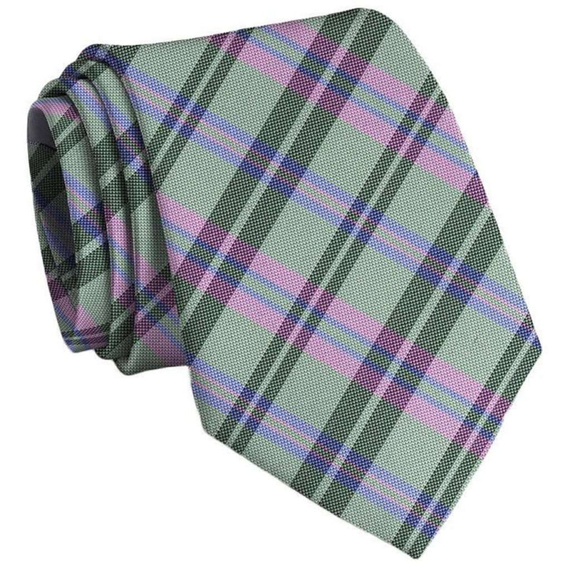 Paddock Plaid Neck Tie in Lime by Bird Dog Bay - Country Club Prep