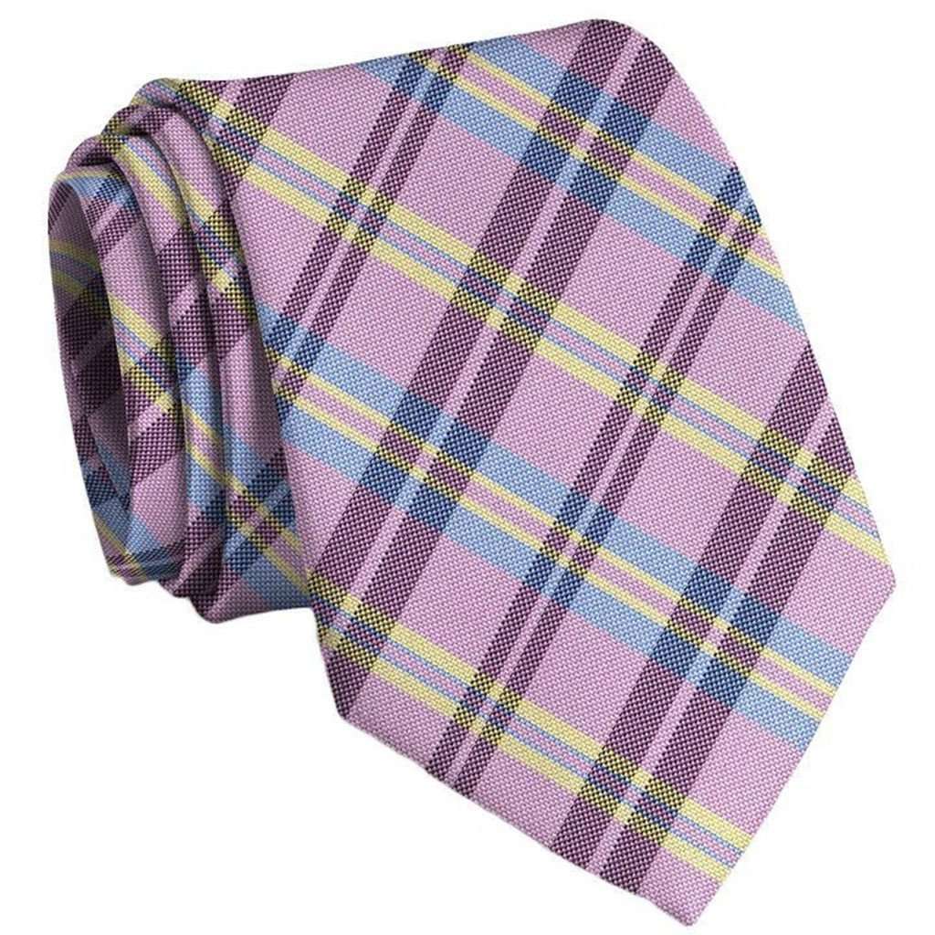 Paddock Plaid Neck Tie in Pink by Bird Dog Bay - Country Club Prep