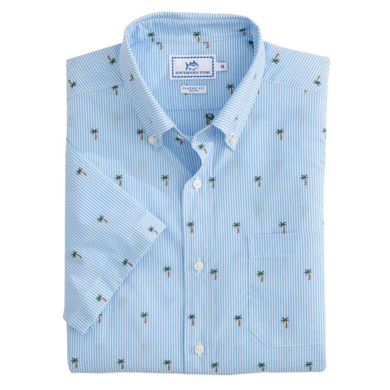 Palm Tree Short Sleeve Sport Shirt by Southern Tide - Country Club Prep