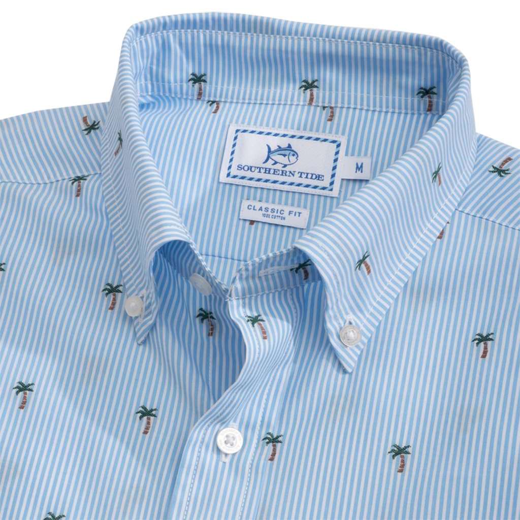 Palm Tree Short Sleeve Sport Shirt by Southern Tide - Country Club Prep