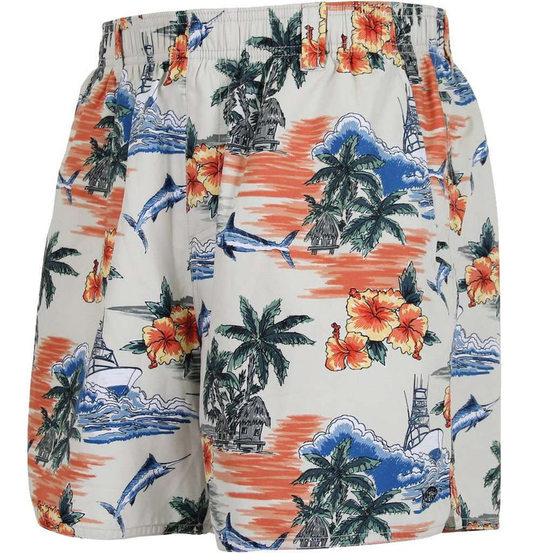 Palmera Swim Trunks in Khaki by AFTCO - Country Club Prep