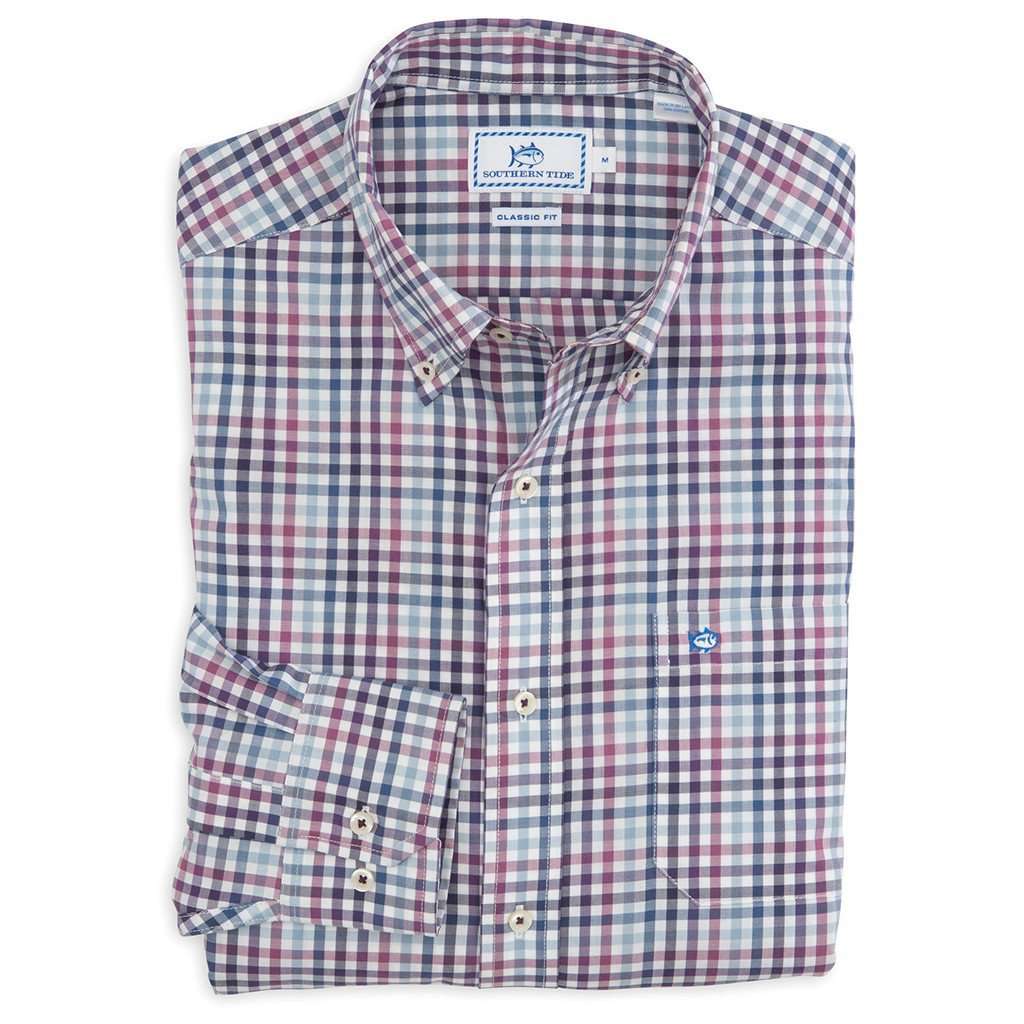 Paris Mountain Plaid Sport Shirt in Misty Purple by Southern Tide - Country Club Prep