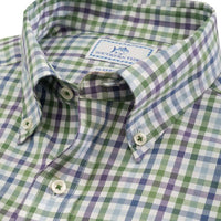 Paris Mountain Plaid Sport Shirt in Willow Green by Southern Tide - Country Club Prep