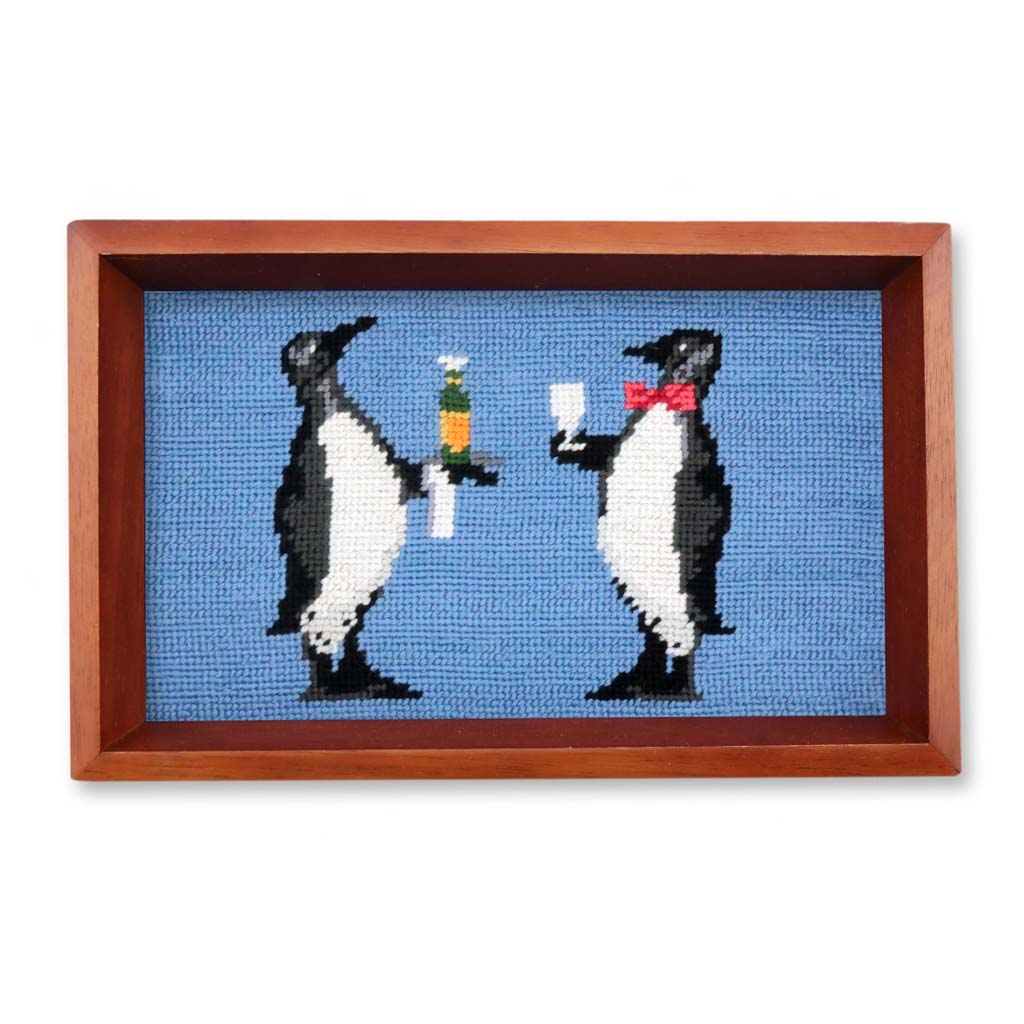 Penguin Needlepoint Valet Tray by Smathers & Branson - Country Club Prep