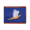 Pheasant Needlepoint Wallet in Classic Navy by Smathers & Branson - Country Club Prep