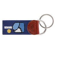 Pickleball Needlepoint Key Fob by Smathers & Branson - Country Club Prep