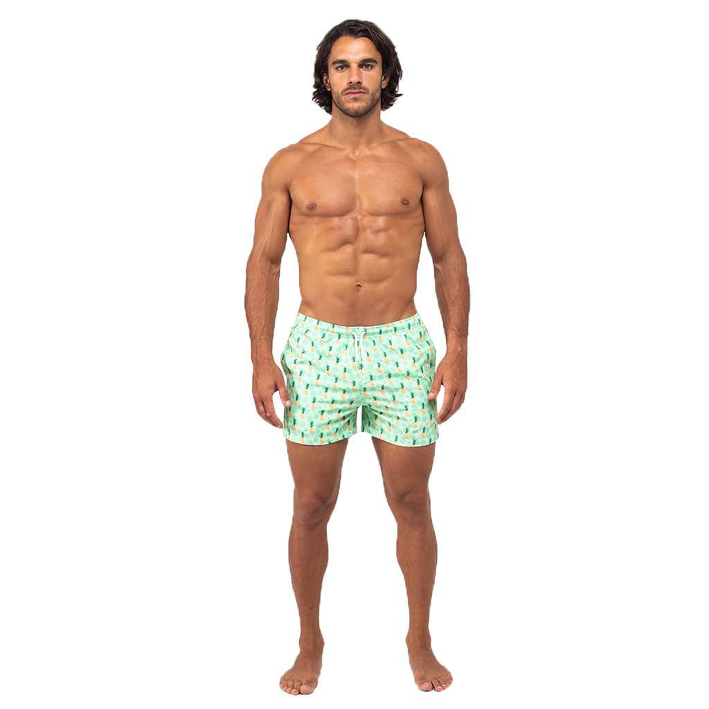 Pineapple Vibes Swim Trunks by Bermies - Country Club Prep