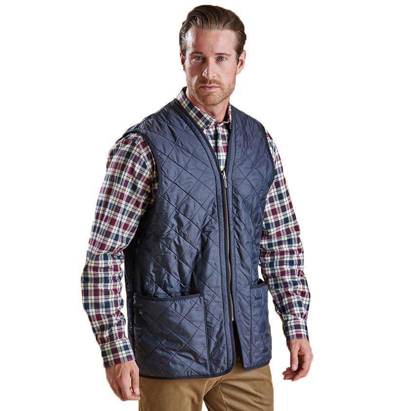 Polarquilt Waistcoat Zip-in Liner in Navy by Barbour - Country Club Prep