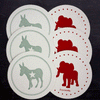 Political Party Coaster Set by Ancesserie - Country Club Prep