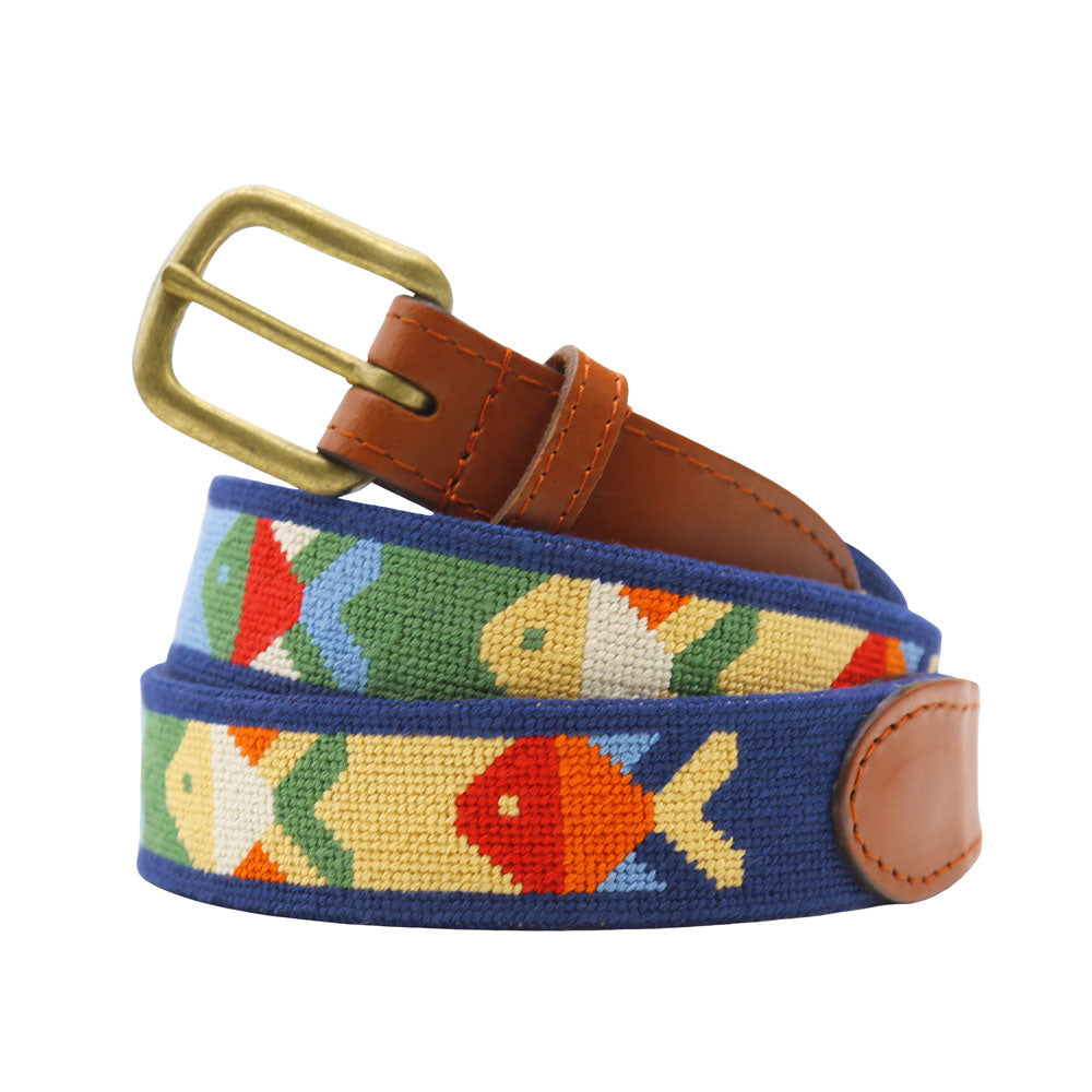 Pompano Needlepoint Belt by Smathers & Branson - Country Club Prep