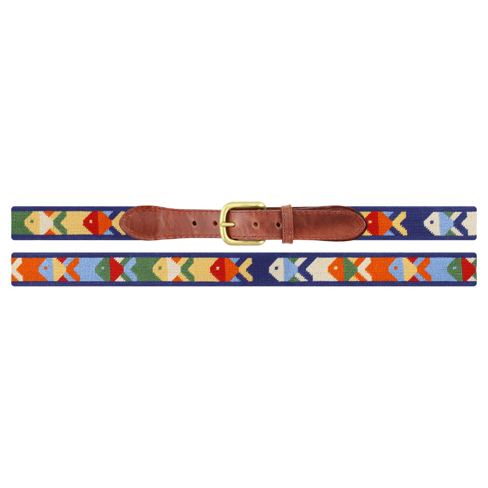 Pompano Needlepoint Belt by Smathers & Branson - Country Club Prep