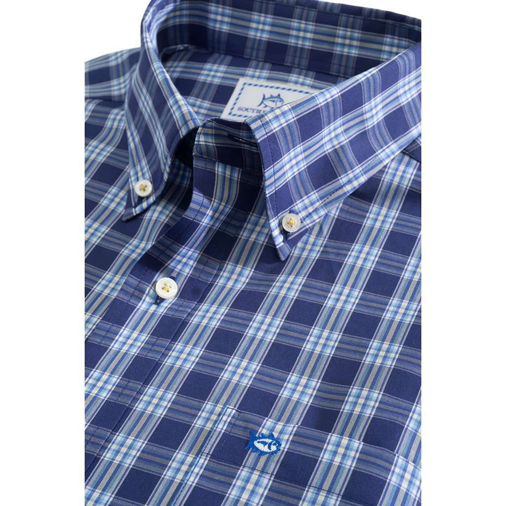 Port Royal Plaid Sport Shirt in Blue Night by Southern Tide - Country Club Prep