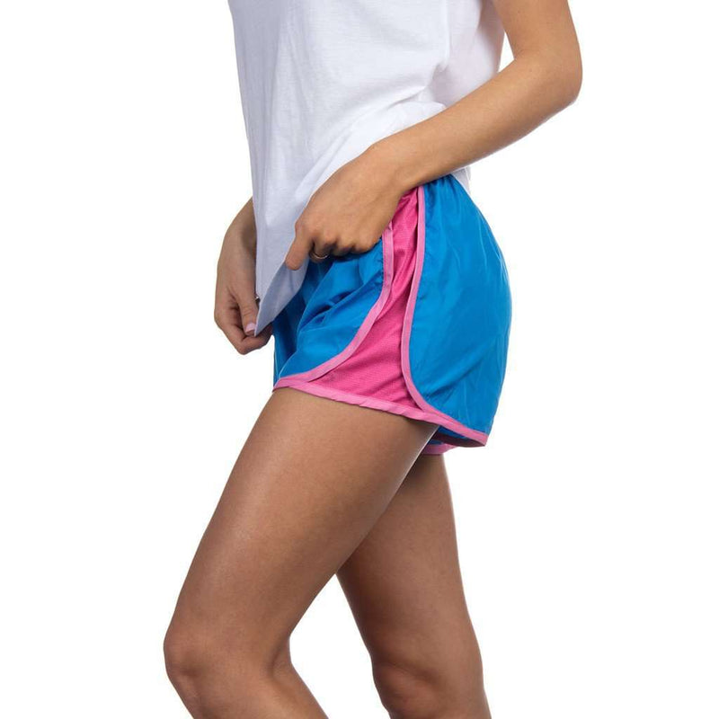 Preptec Athletic Shorts in Ocean Blue by Lauren James - Country Club Prep