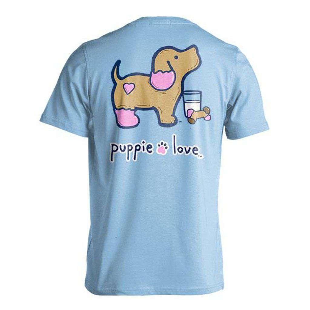 Cookie Pup Tee in Light Blue by Puppie Love - Country Club Prep