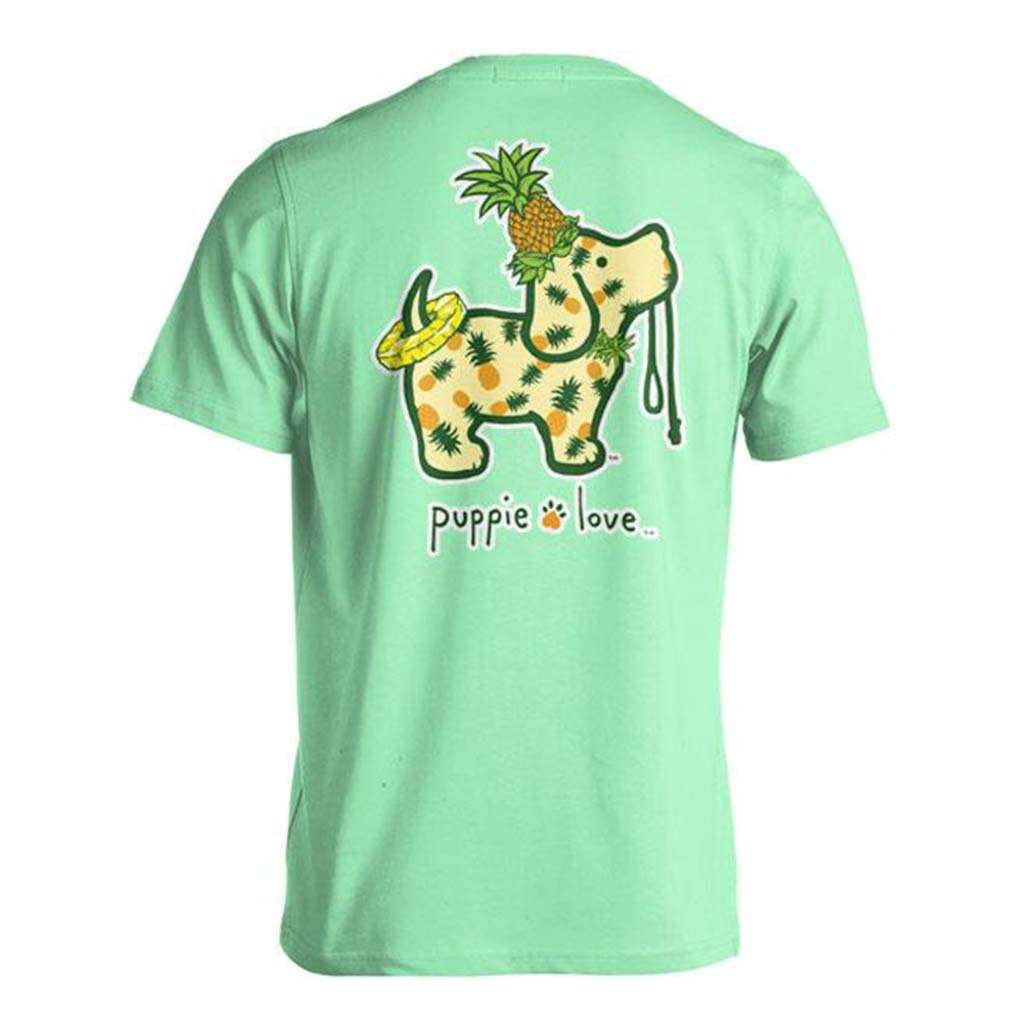 Pineapple Pup Tee in Mint Green by Puppie Love - Country Club Prep