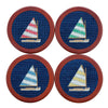 Rainbow Fleet Needlepoint Coasters by Smathers & Branson - Country Club Prep