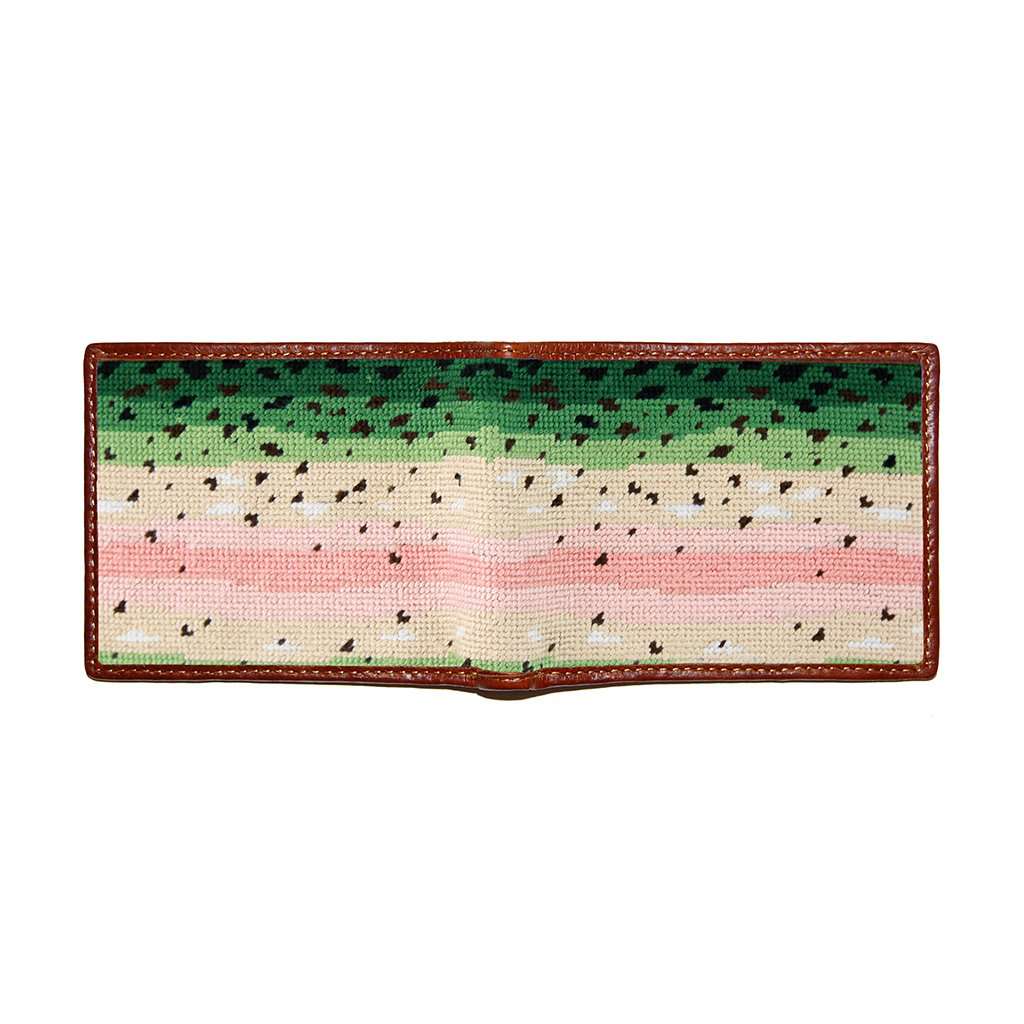 Rainbow Trout Skin Needlepoint Wallet by Smathers & Branson - Country Club Prep