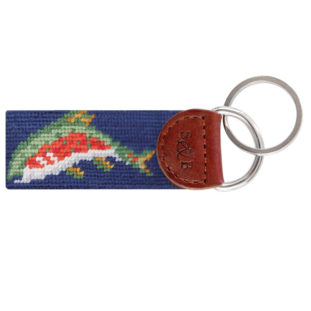 Rainbow Trout Needlepoint Key Fob by Smathers & Branson - Country Club Prep