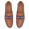 Navy & Red Surcingle Downing Bit Loafer by Smathers & Branson - Country Club Prep