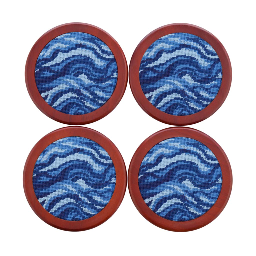 Riptide Needlepoint Coasters by Smathers & Branson - Country Club Prep