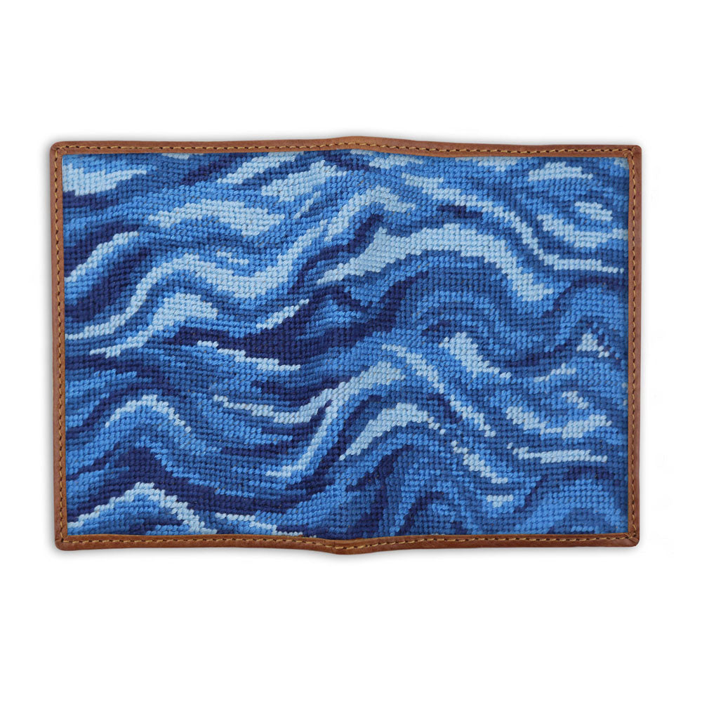 Riptide Needlepoint Passport Case by Smathers & Branson - Country Club Prep