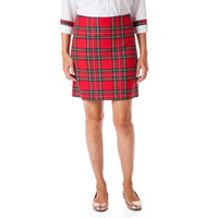 Stretch Twill Ali Skirt in Royal Stewart Plaid by Castaway Clothing - Country Club Prep