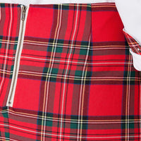 Stretch Twill Ali Skirt in Royal Stewart Plaid by Castaway Clothing - Country Club Prep